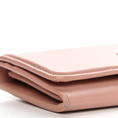 Prada Saffiano Metal Frame Continental Flap Wallet Orchidea 7 of 9