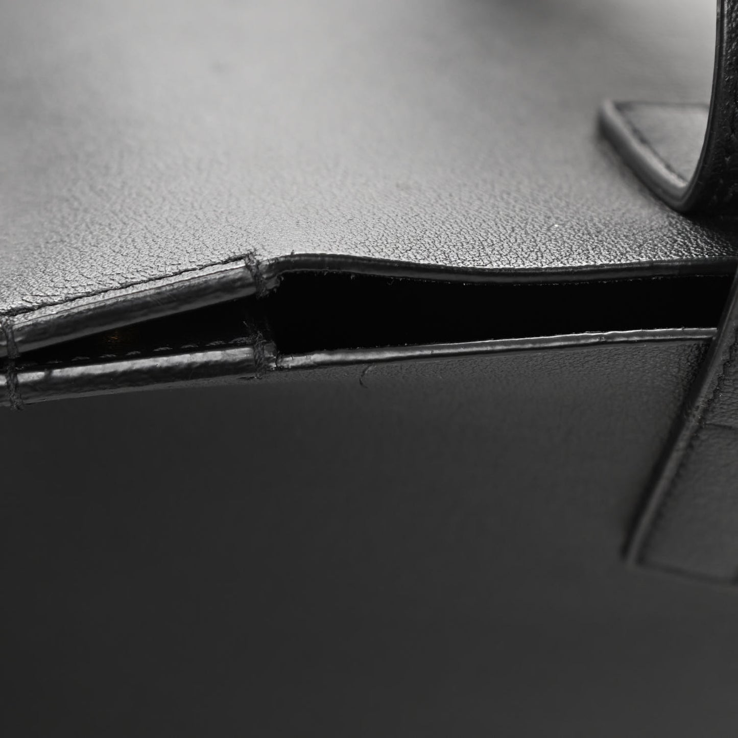Calfskin Large Shopping Tote Black