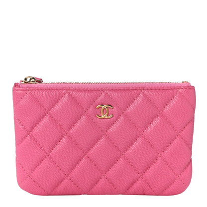 Chanel Caviar Quilted Small Cosmetic Case Pink 1 of 11