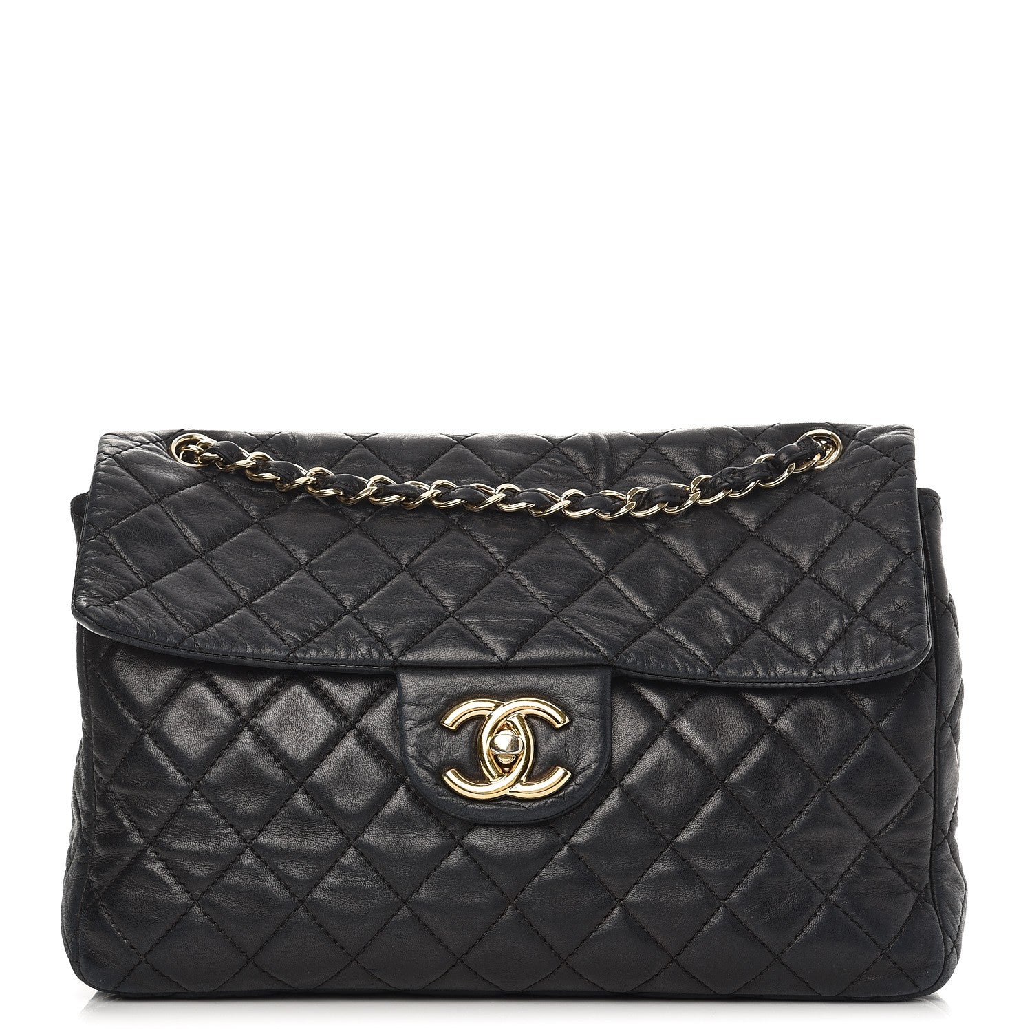 Chanel Lambskin Quilted Maxi Single Flap Black 1 of 13