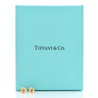 Tiffany 18K Yellow Gold 7mm Elsa Peretti Open Heart Earrings 5 of 5