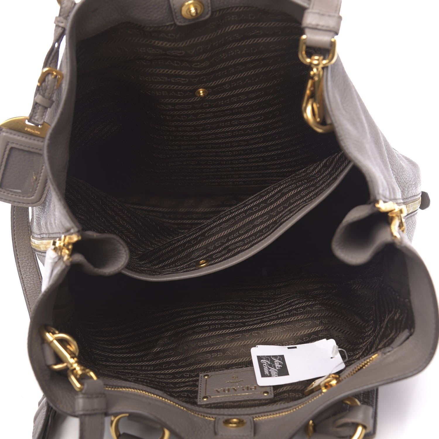 Prada Cervo Deerskin Side Zip Tote Argilla 4 of 8