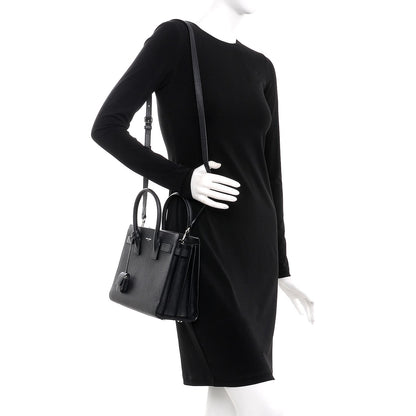 Saint Laurent Grained Calfskin Baby Sac De Jour Black 2 of 10