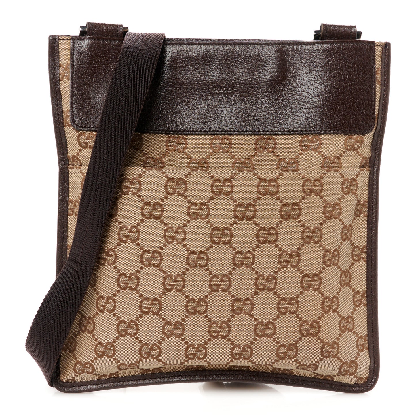 Monogram Messenger Crossbody Bag Dark Brown