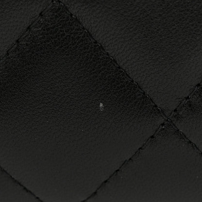 Chanel Lambskin Quilted Pearl Card Holder With Chain Black 11 of 12