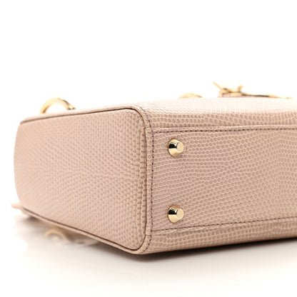 Christian Dior Lizard Mini Lady Dior Beige 9 of 10