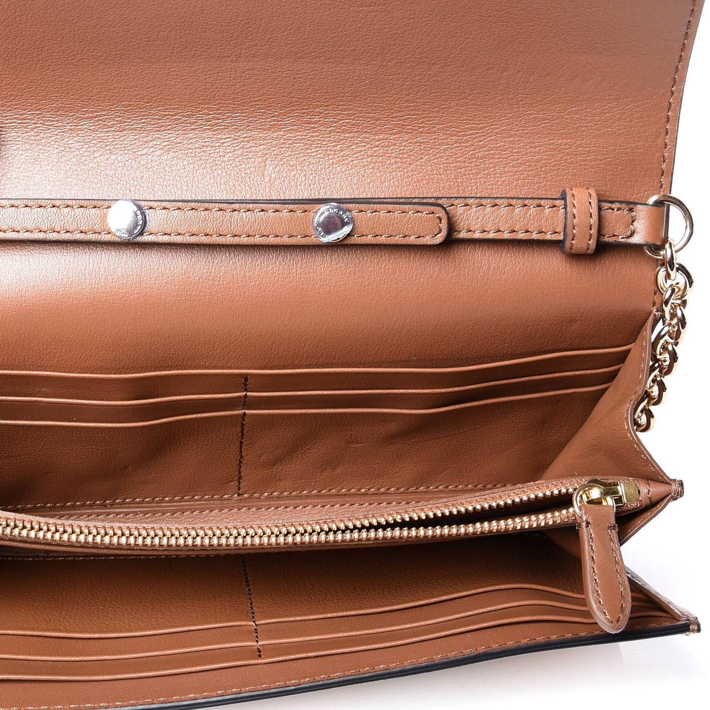Calfskin Horseferry Check Henley Wallet On Chain Tan