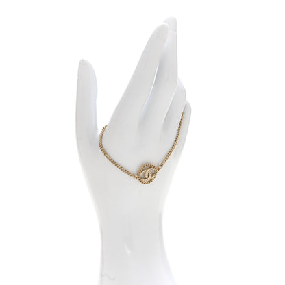 Chanel Crystal CC Chain Bracelet Gold 2 of 5