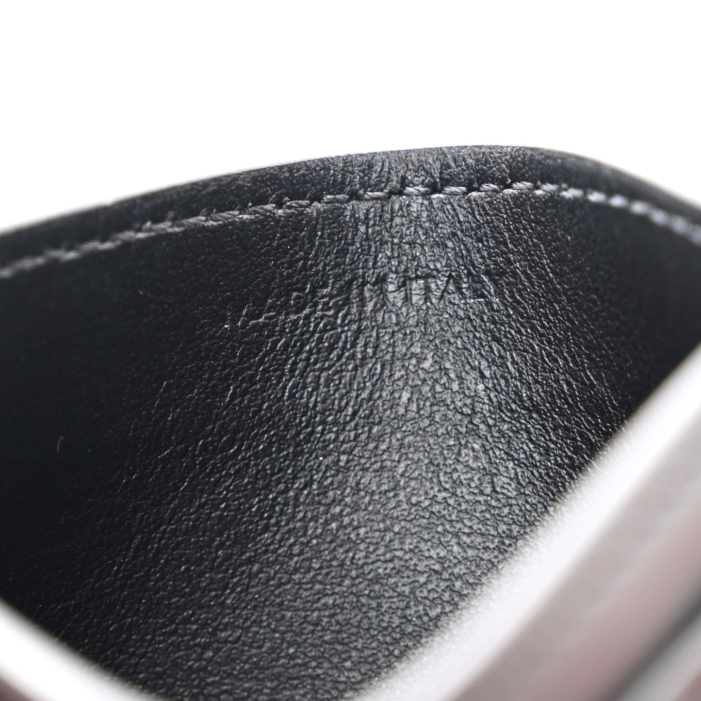 Calfskin Logo Card Holder Black