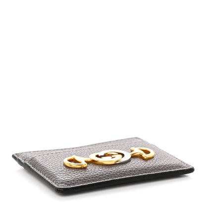 Gucci Grainy Calfskin Zumi Card Holder Dusty Grey 4 of 11