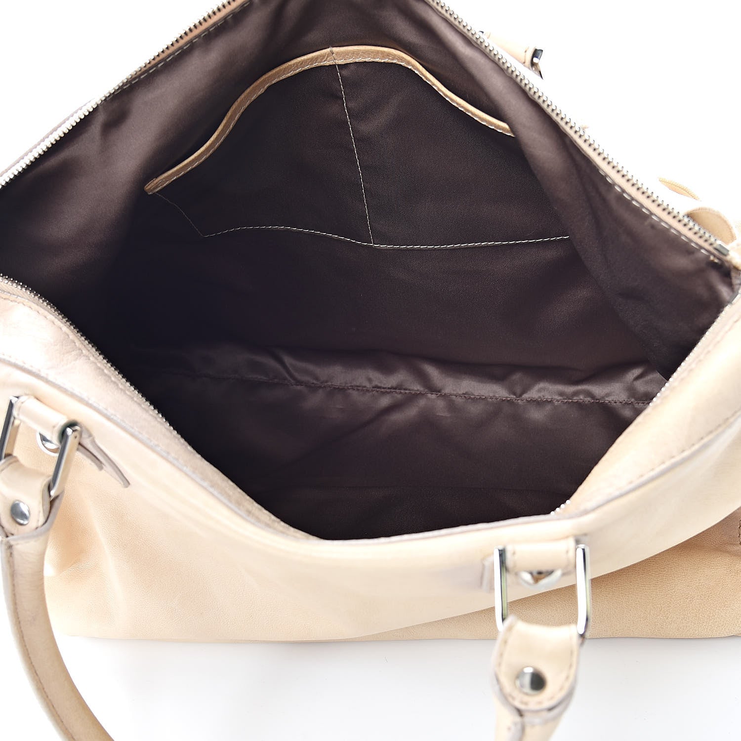 Valentino Garavani Lambskin Ruffle Tote Beige 5 of 19
