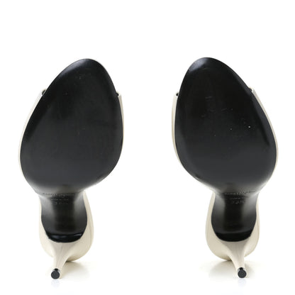Saint Laurent Lambskin Sexy 95mm Pumps 36.5 White 6 of 10