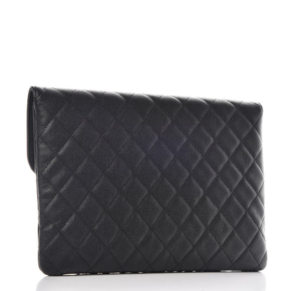 Chanel Caviar Quilted Medium Golden Class Pouch Black 3 of 12