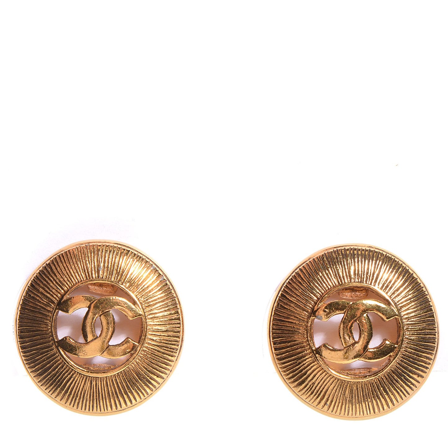 CC Clip On Earrings Gold