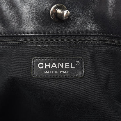 Chanel Calfskin Quilted Small Shopping In Chains Tote Black 6 of 15