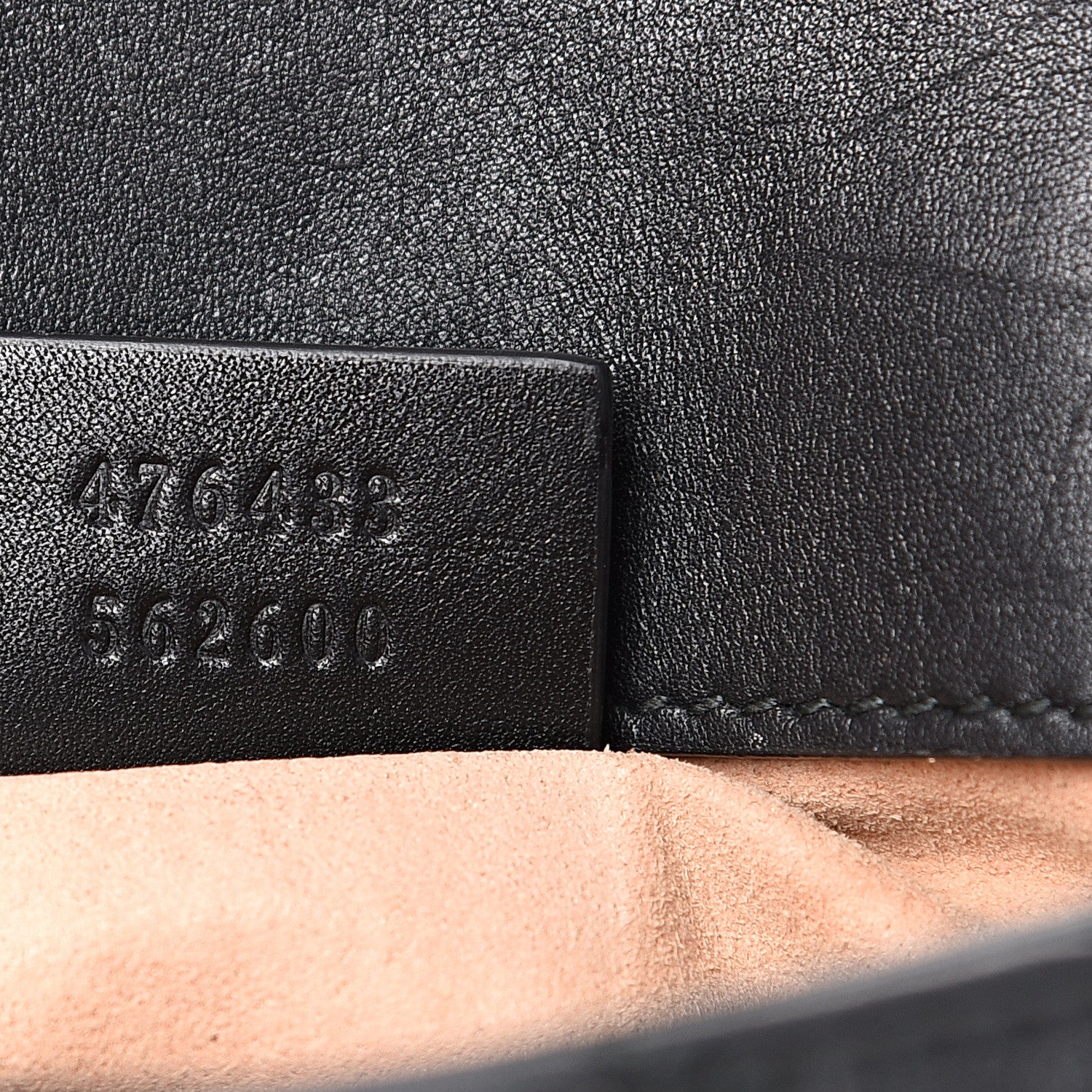 Gucci Calfskin Matelasse Super Mini GG Marmont Shoulder Bag Black 6 of 13