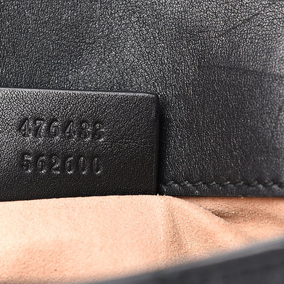 Gucci Calfskin Matelasse Super Mini GG Marmont Shoulder Bag Black 6 of 13
