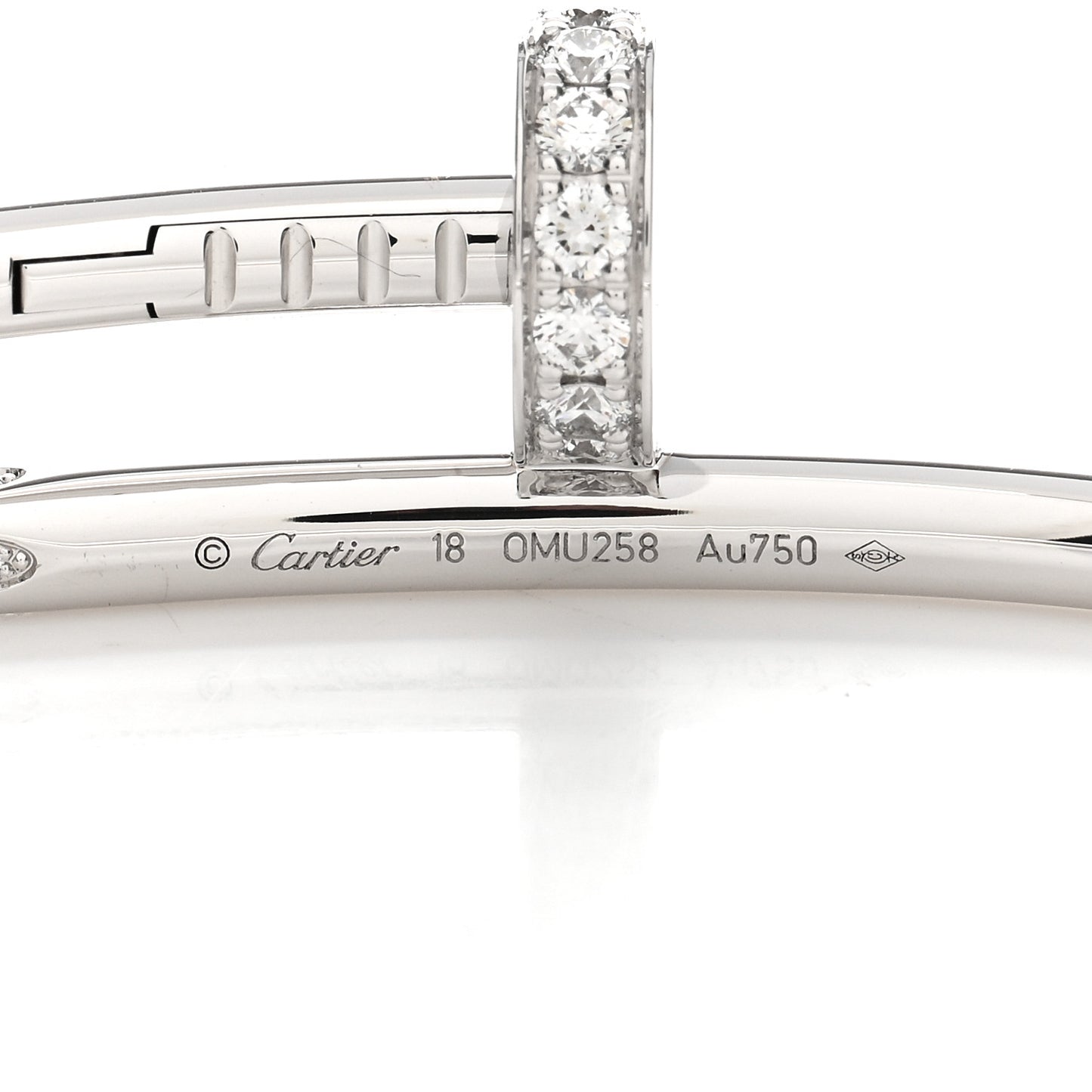 18K White Gold Diamond Juste Un Clou Bracelet 18