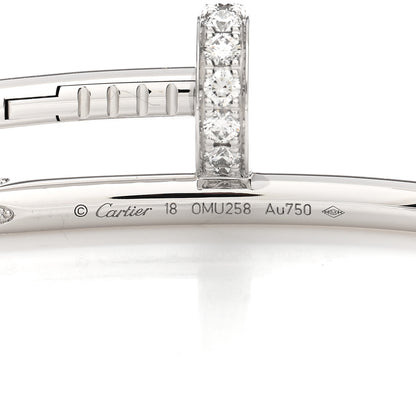 Cartier 18K White Gold Diamond Juste Un Clou Bracelet 18 3 of 4