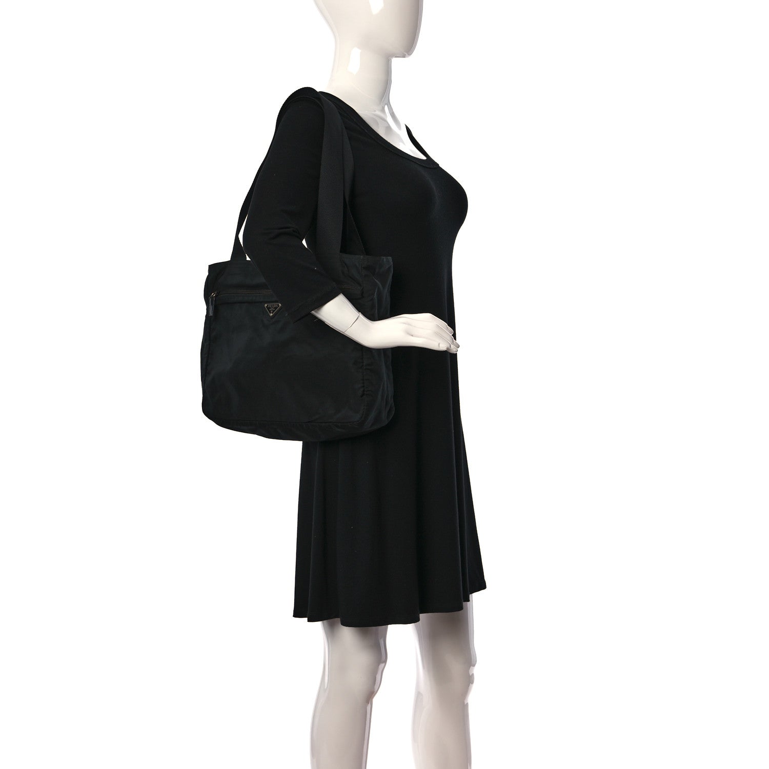 Prada Tessuto Nylon Quilted Shopping Tote Black 2 of 10