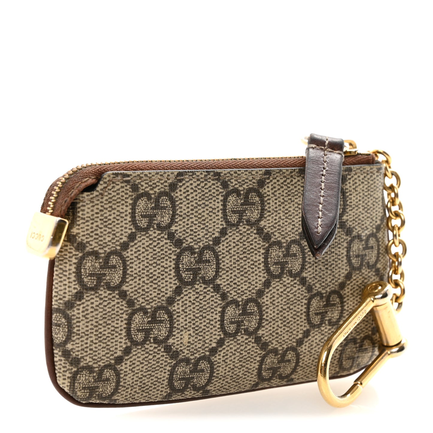 GG Supreme Monogram Key Case Brown