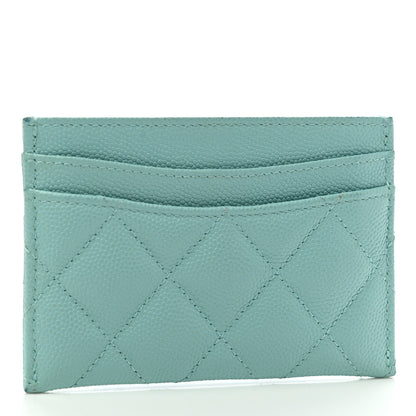 Chanel Caviar Quilted Card Holder Light Blue 3 of 9