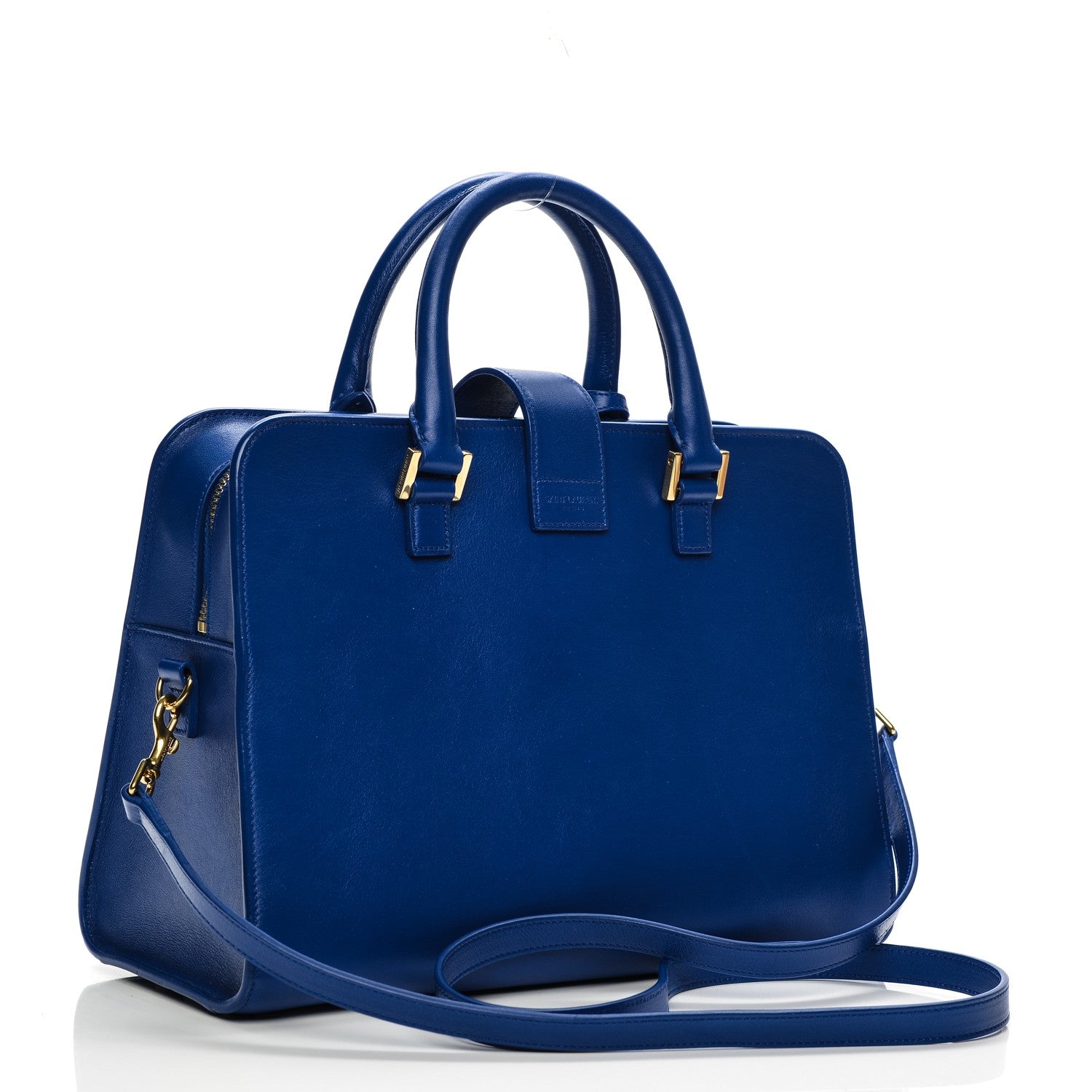 Saint Laurent Calfskin Small Monogram Cabas Blue Majorelle 3 of 7