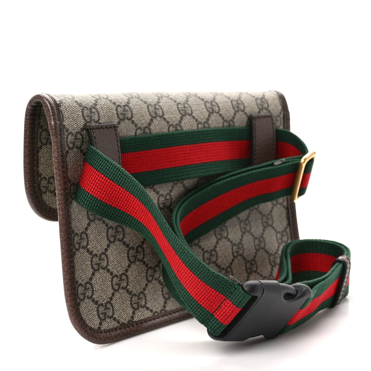 GG Supreme Monogram Neo Vintage Web Belt Bag Brown