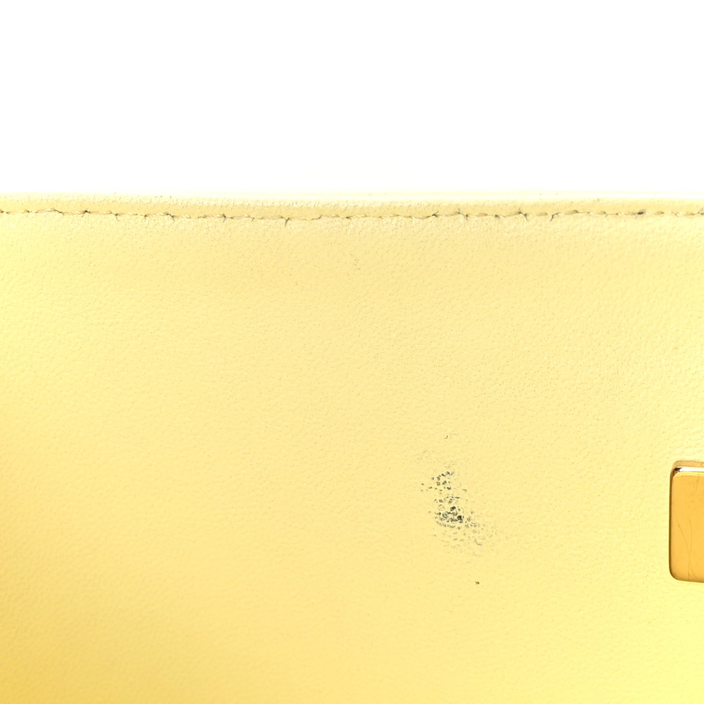 Caviar Quilted Jumbo Double Flap Light Yellow