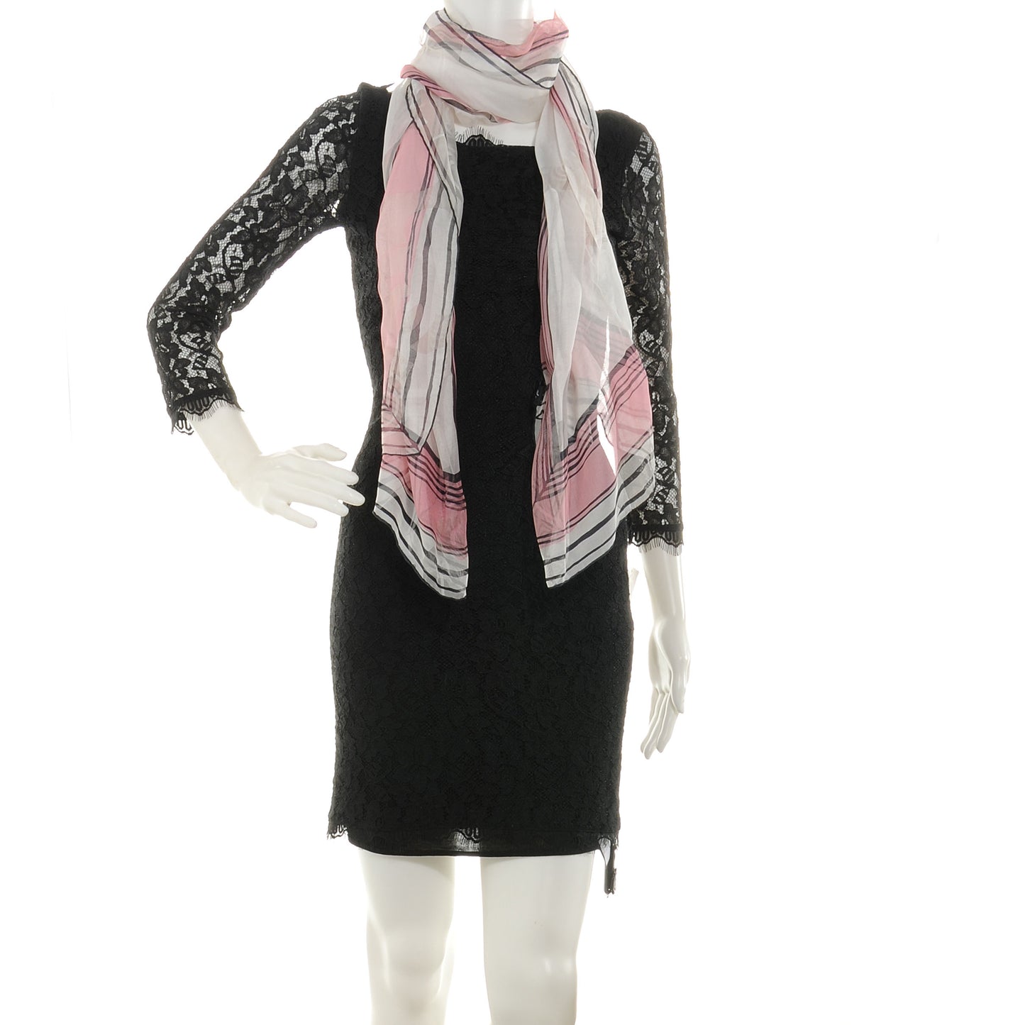 Silk Rayon CC Logo Stole Pink