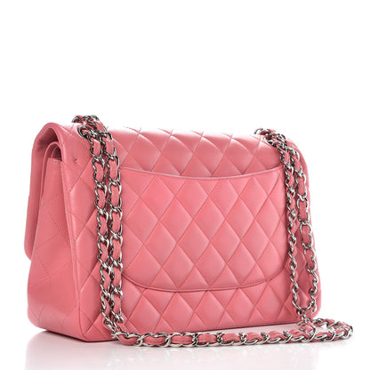 Chanel Lambskin Quilted Jumbo Double Flap Pink 3 of 7