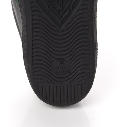 Gucci Miro Soft Calfskin Ayers Web Mens Ace Sneakers 11 Black Rosso 9 of 10