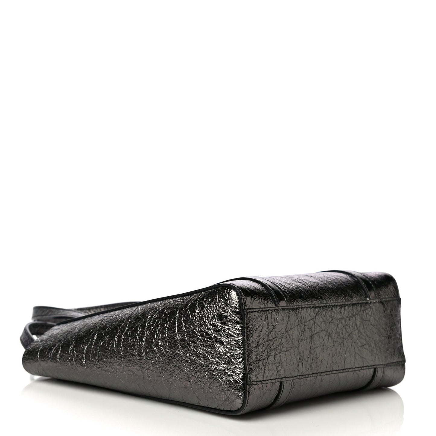 Textured Patent Calfskin XXS Everyday Tote Black
