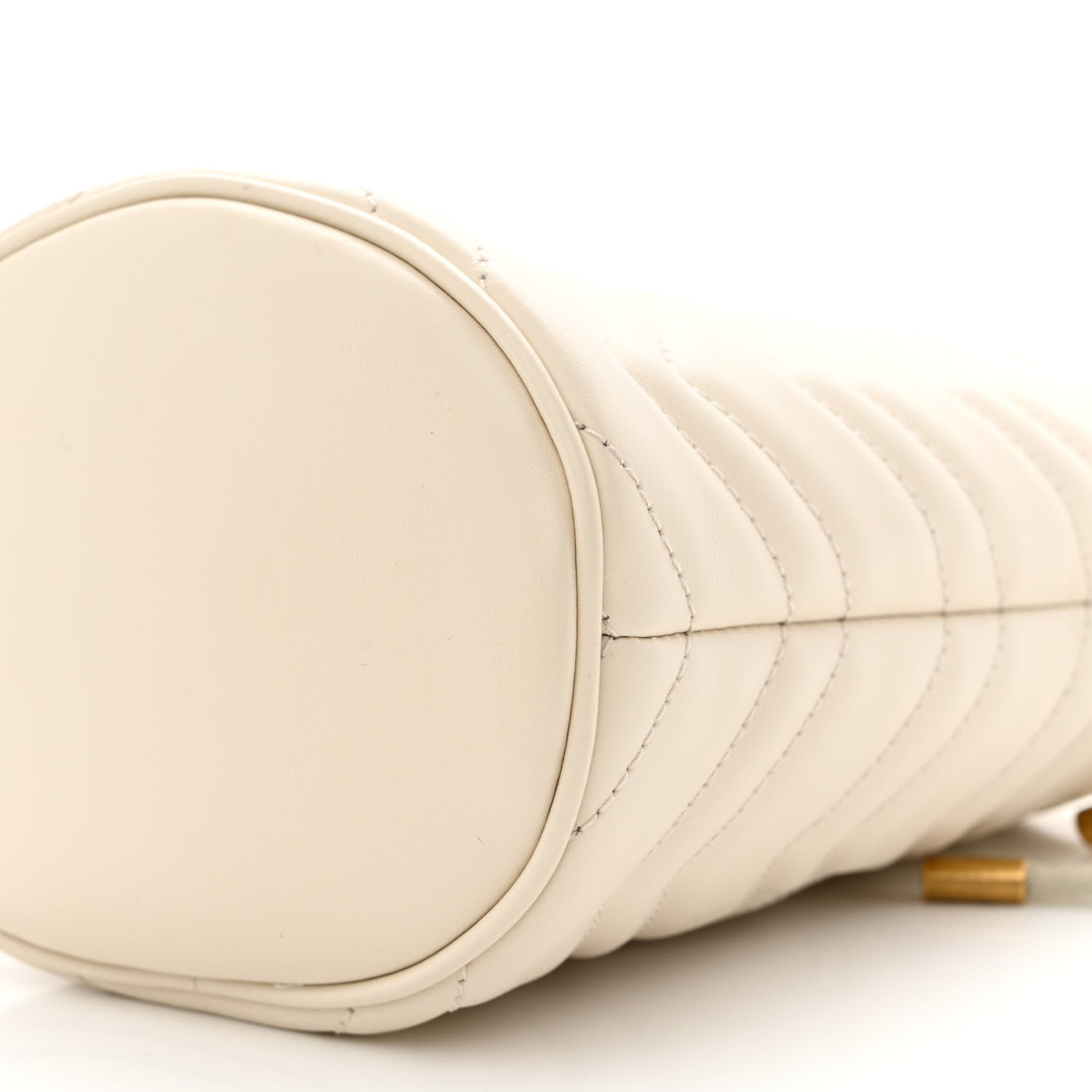 Gucci Calfskin Matelasse Mini GG Marmont 2.0 Bucket Bag White 10 of 11