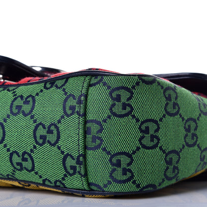 Gucci Monogram Multicolor Matelasse Diagonal Small GG Marmont Shoulder Bag Pink Blue Red Yellow Green 8 of 9