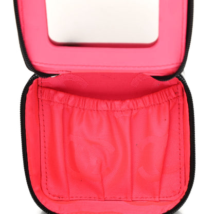 Chanel Calfskin Quilted Cambon Zip Around Makeup Pouch Black White 5 of 9