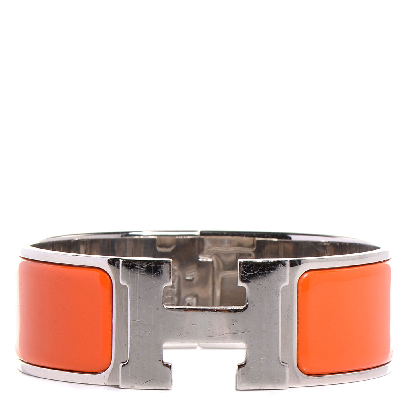 Enamel Wide Clic Clac H Bracelet PM Orange