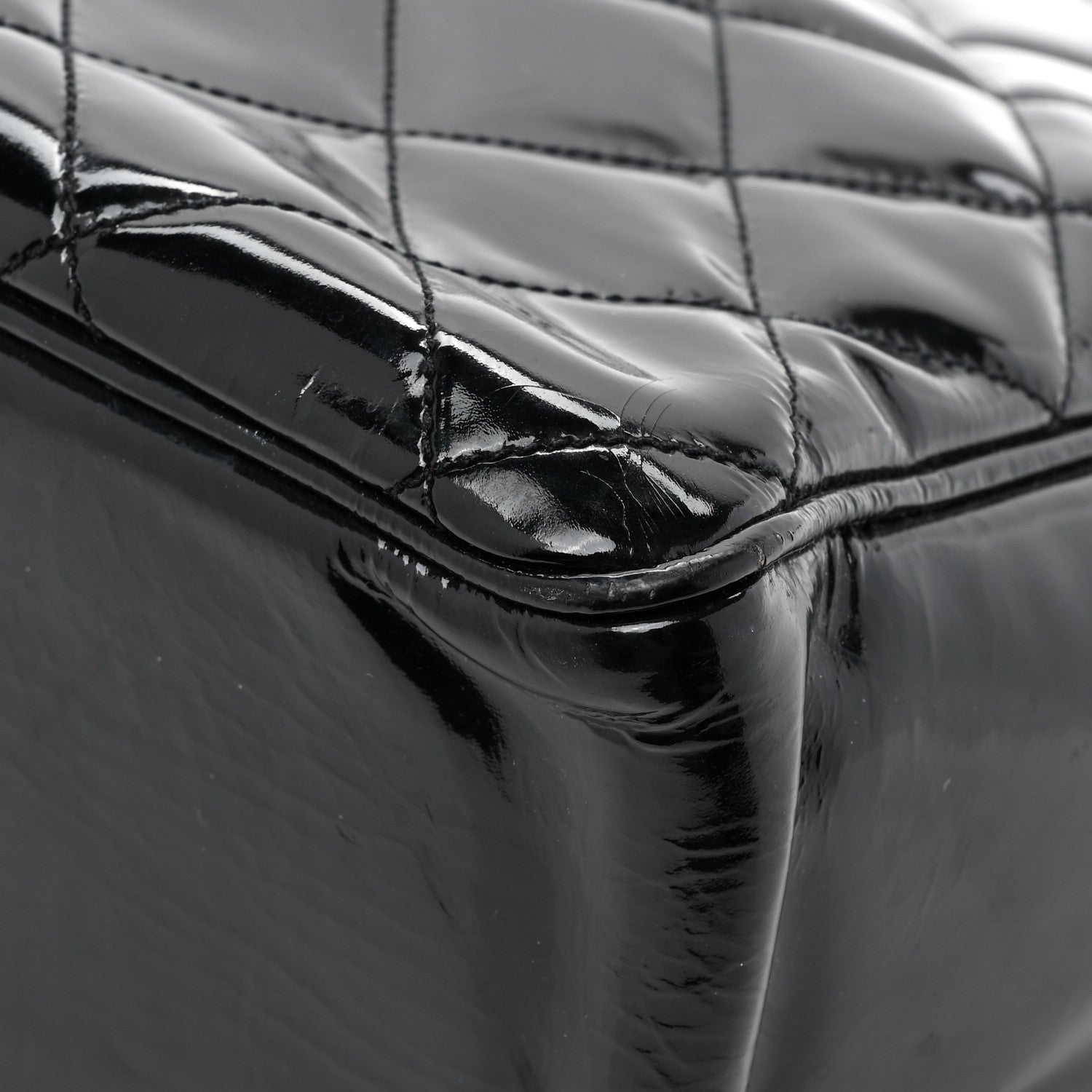 Chanel Patent Quilted Tote Black 15 of 17