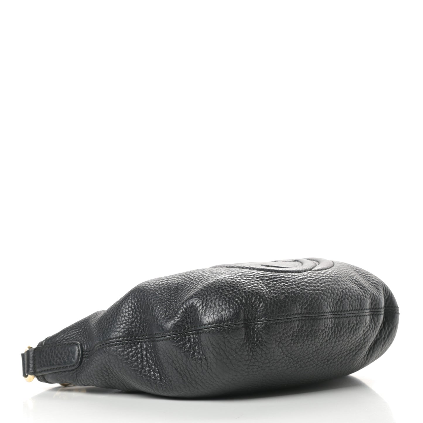 Pebbled Calfskin Small Soho Hobo Black