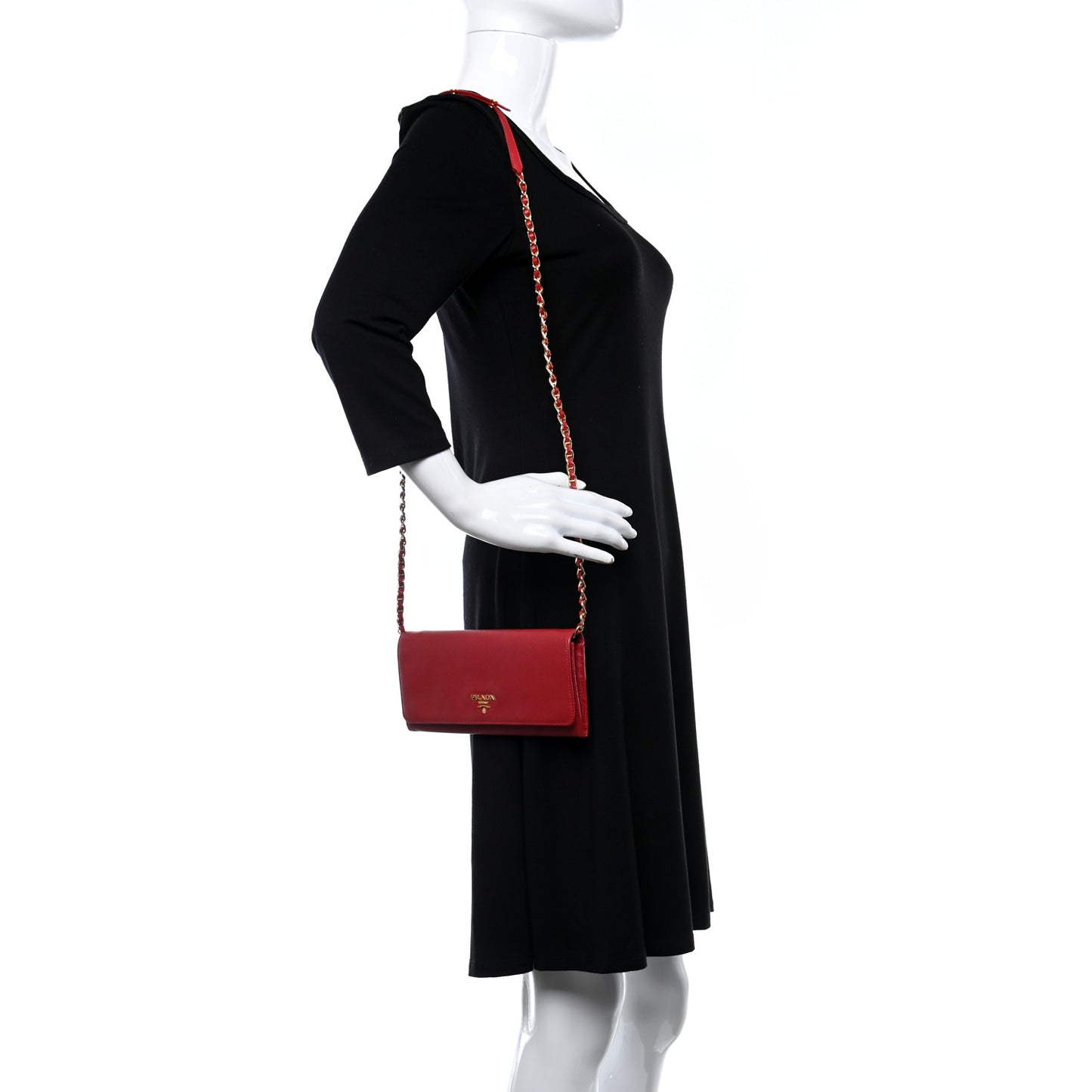 Saffiano Wallet on Chain Fuoco
