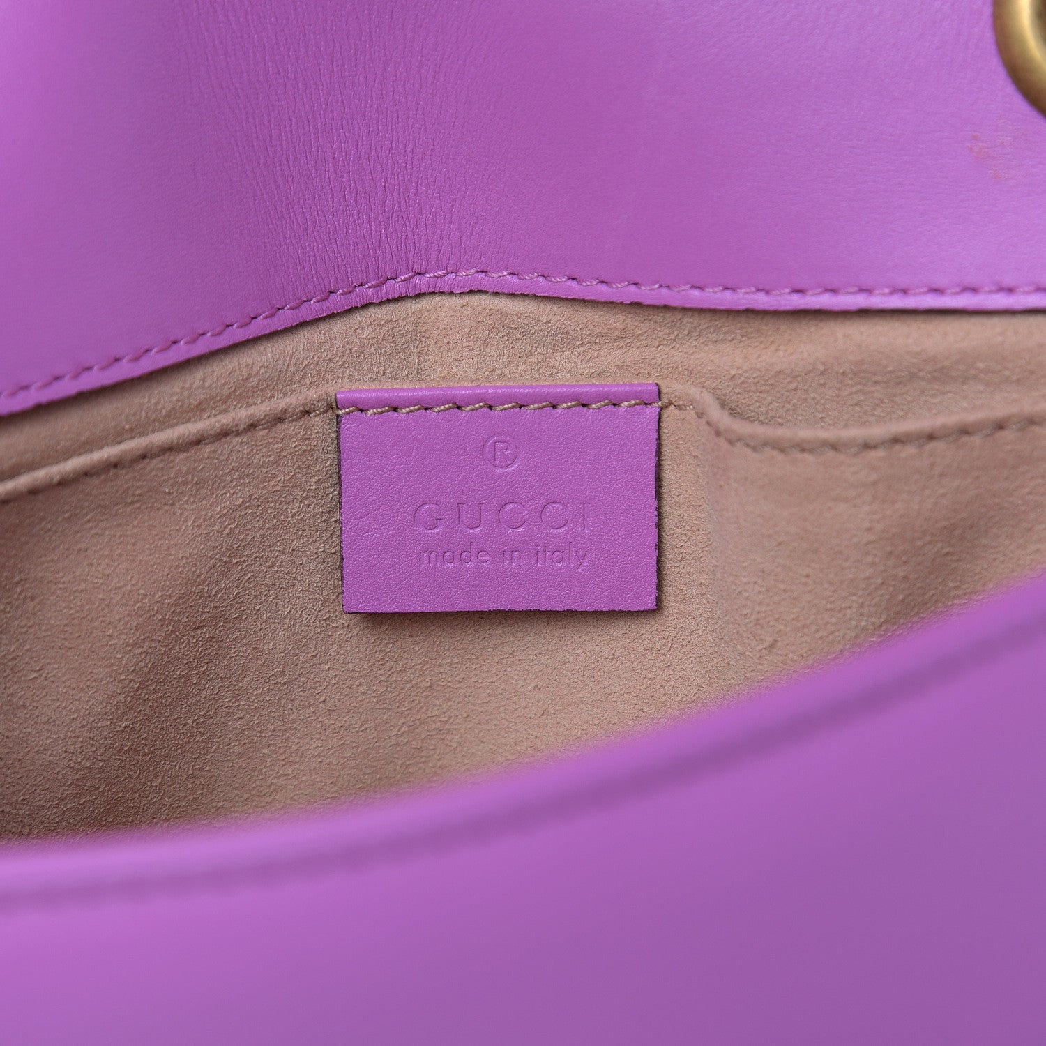 Gucci Calfskin Matelasse Mini GG Marmont Shoulder Bag Candy Mousse 6 of 11