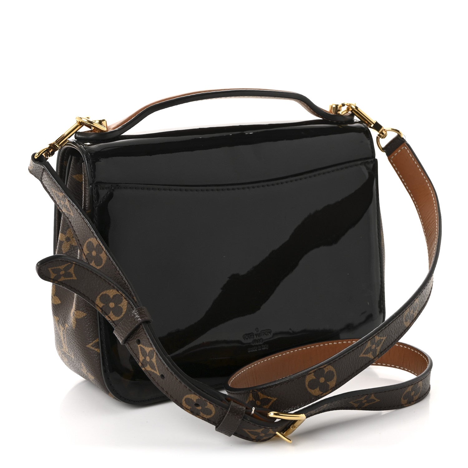 Louis Vuitton Patent Calfskin Monogram Cherrywood BB Black 3 of 9