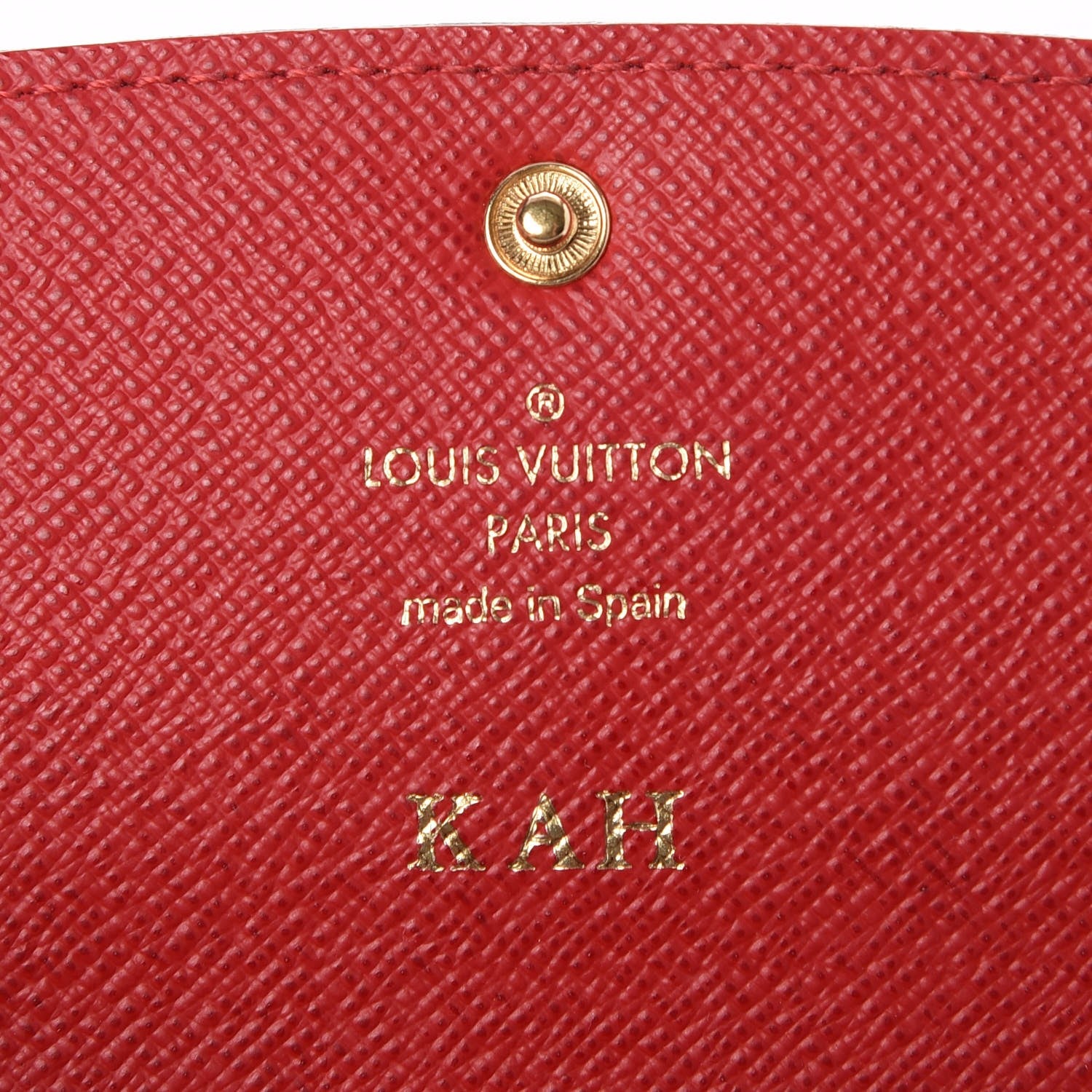 Louis Vuitton Damier Ebene Emilie Wallet Red 6 of 6