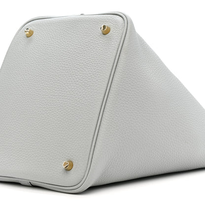 Hermes Taurillon Clemence Picotin Lock 22 MM Gris Platine 10 of 13