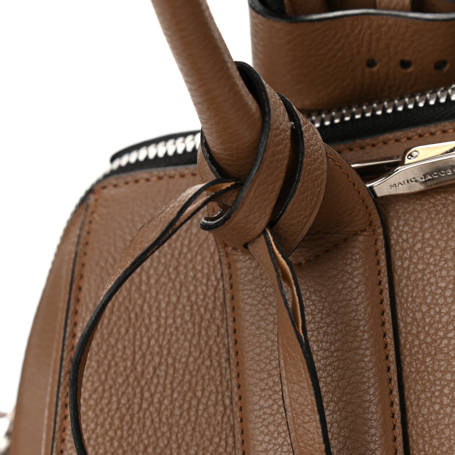 Textured Calfskin Small Incognito Satchel Tan