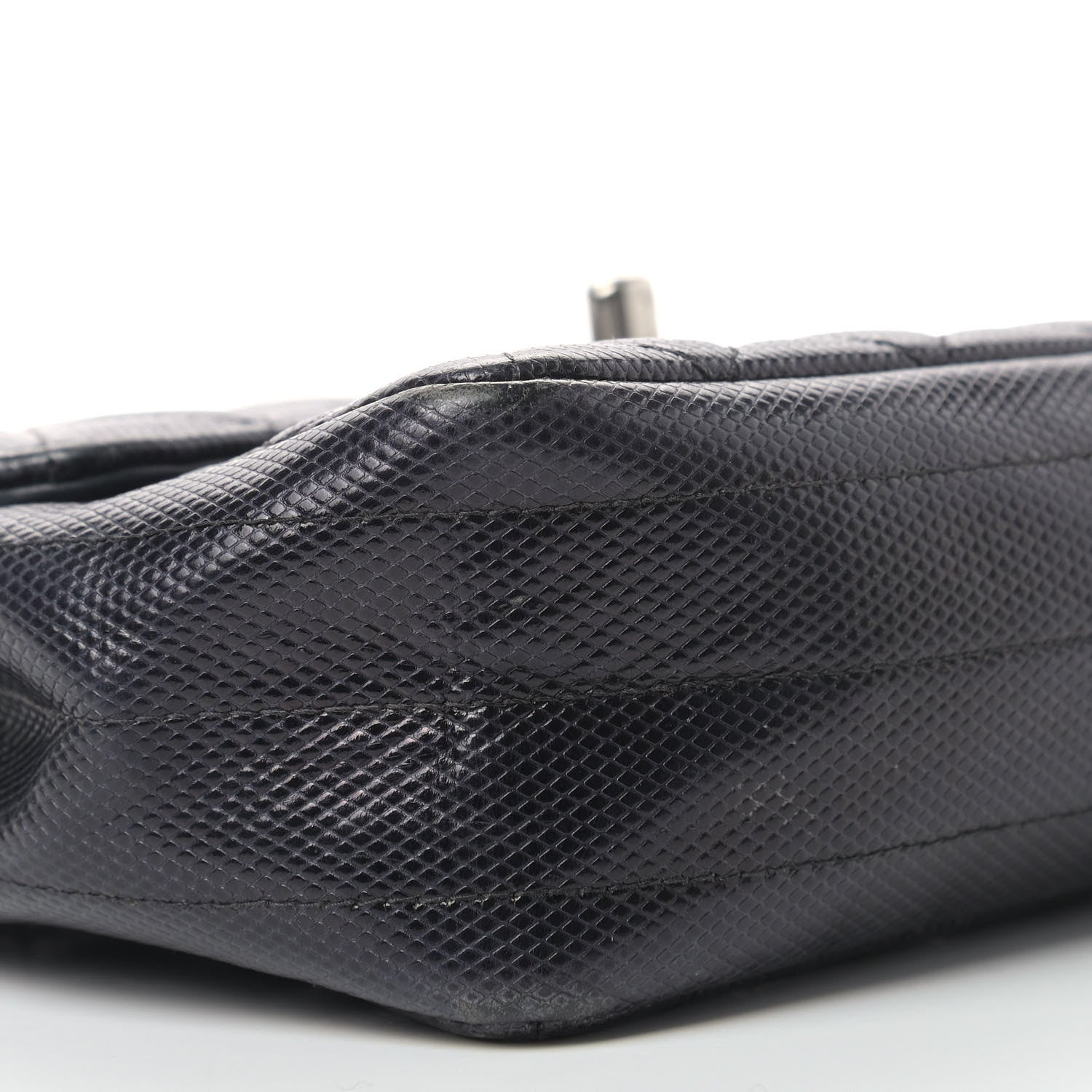 Chanel Metallic Calfskin Quilted Single Flap Black 8 of 18
