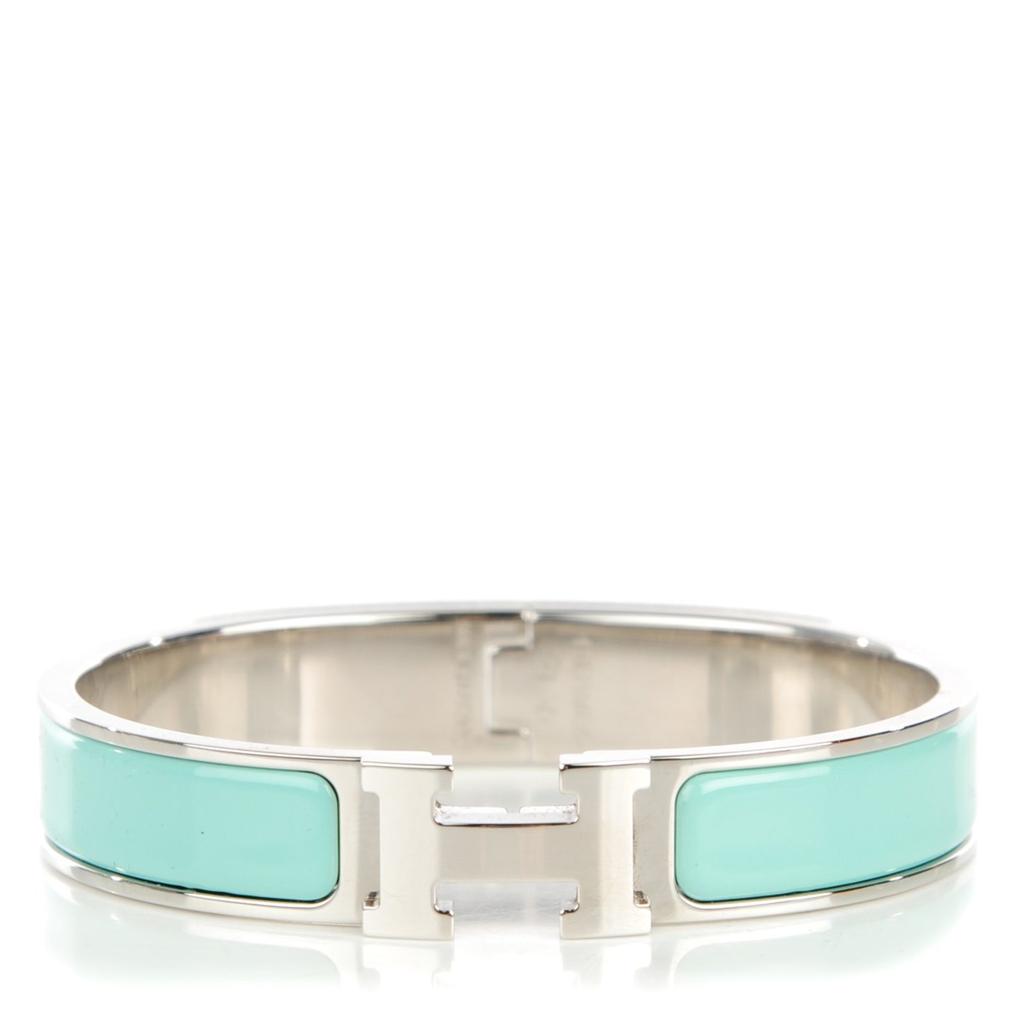 Enamel Narrow Clic Clac H Bracelet GM Lagon