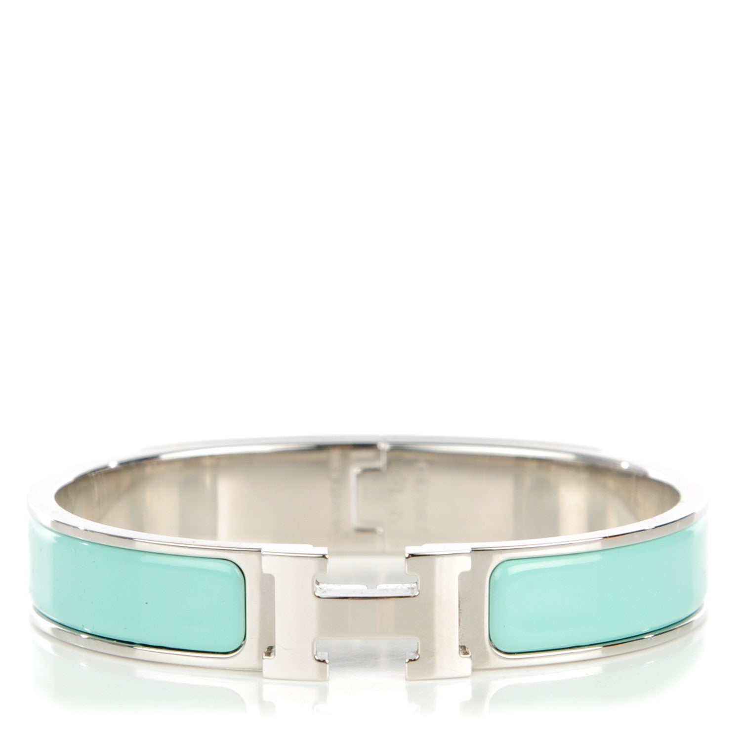 Hermes Enamel Narrow Clic Clac H Bracelet GM Lagon 1 of 5