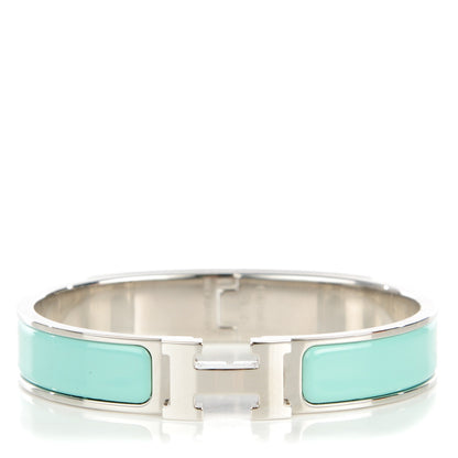 Hermes Enamel Narrow Clic Clac H Bracelet GM Lagon 1 of 5