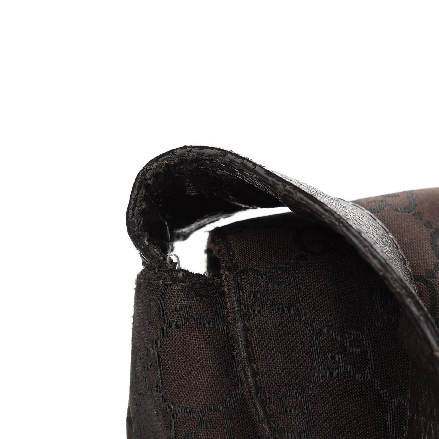 GG Monogram Flap Messenger Bag Brown
